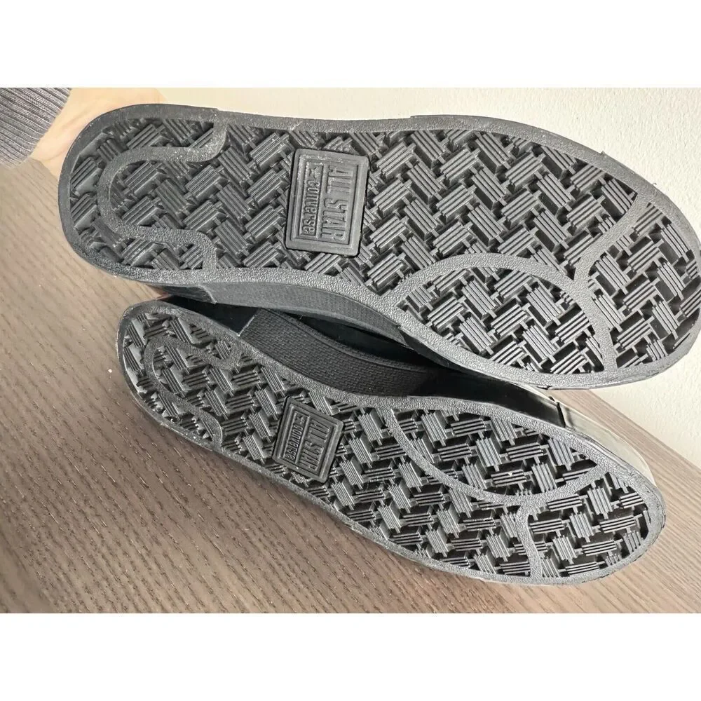 Converse Ambush Pro Leather High Top Women's 5.5 Triple Black Rubberized Sneaker - Picture 8 of 8